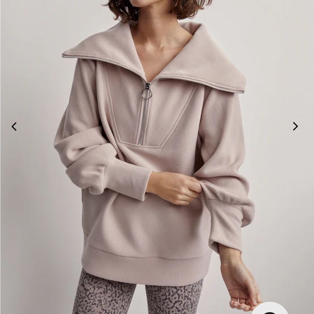 Varley Vine Half Zip Pullover Ottoman Ribbed Mush… - image 3